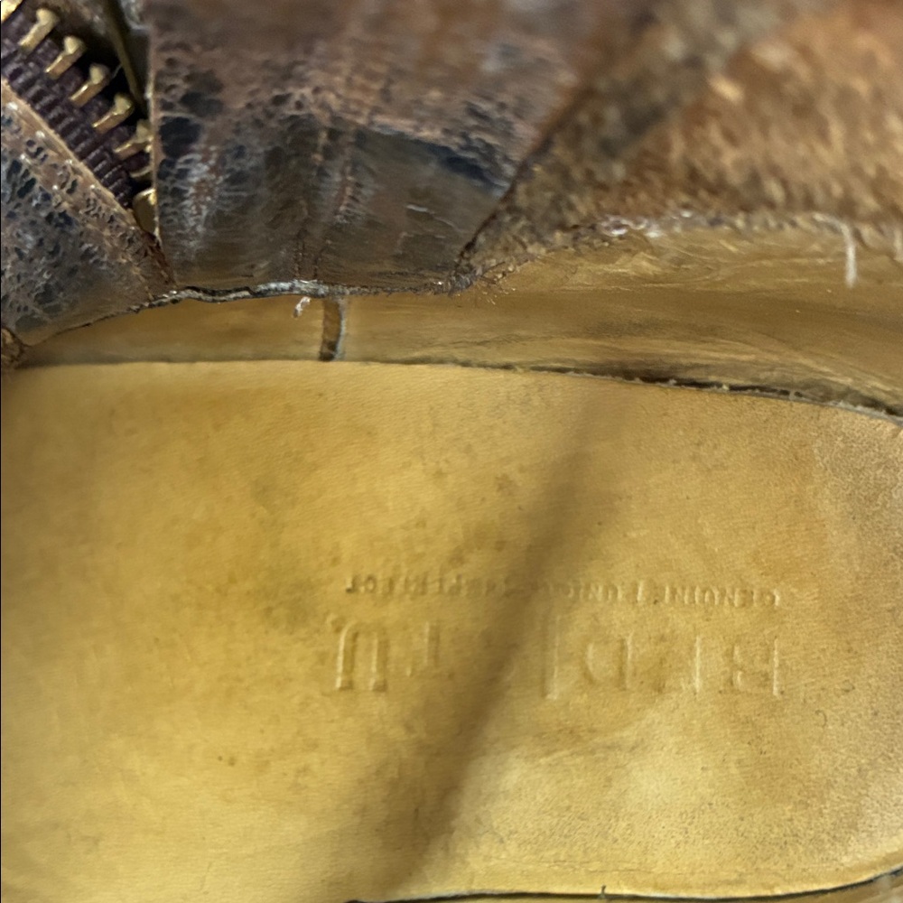 Bed Stu Distressed Brown Leather Boots - Picture 5 of 5